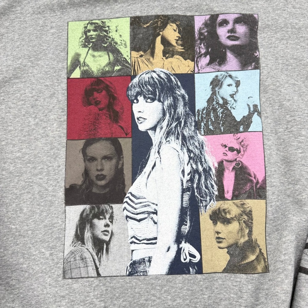 Taylor Swift Eras Tour Quarter Zip Pullover NWOT Unisex XL Grey Graphic - Picture 7 of 14